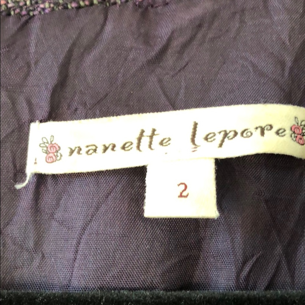 Nanette Lepore Day Dream Tweed Dress In Plum - Picture 5 of 8